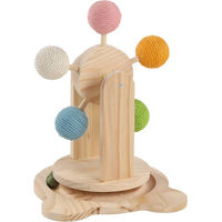 Produktbild von Flamingo Kratzspielzeug Chip Ballbahn aus Holz in Braun 29x30x38cm