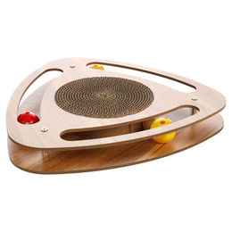 Flamingo Kratzspielzeug Densi Dreieck für Katzen mit Catnip und Bällen 35x34,5x4,5cm – Bild 1 von 4