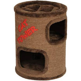 FLAMINGO Kratztonne Enes für Katzen aus Sisal in Braun 42x42x56cm – Bild 1 von 2