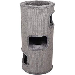 Flamingo Kratztonne Enes für Katzen Grau Größe M aus Sisal und Plüsch mit 90 cm Höhe und 42 cm Durchmesser – Bild 1 von 4