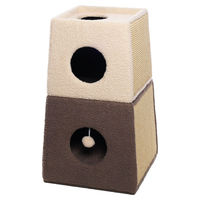 Produktbild von Flamingo Kratztonne für Katzen aus Plüsch in Beige, 40 x 40 x 71 cm