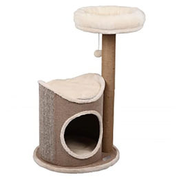 Flamingo Kratztonne George XL beige aus Sisal und Plüsch für Katzen – Bild 1 von 8