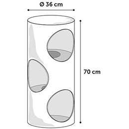 Flamingo Kratztonne Greta für Katzen in Grau mit Sisal und Plüsch Größe M – Bild 1 von 3