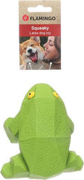 Flamingo Kremi Frosch Hundespielzeug aus Latex in Grün mit Quietschfunktion – Bild 1 von 4