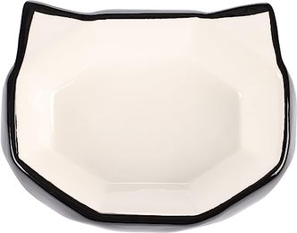 Flamingo Kubo Futter- und Trinknapf für Katzen aus Keramik Schwarz-Weiß 180ml - 180 ml – Bild 1 von 4