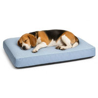 Produktbild von Flamingo Kühlmatte für Hunde und Katzen Rechteckiges Kissen Blau 80 x 60 cm mit abnehmbarem Bezug und rutschfester Unterseite