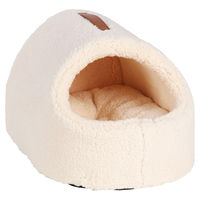Produktbild von Flamingo Kuschelhöhle aus Plüsch für Hunde in Weiß 35 x 52 x 30 cm