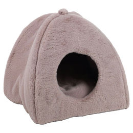 Flamingo Kuschelhöhle Ebby Iglu aus Plüsch für Hunde in Grau 38 x 38 x 40 cm – Bild 1 von 1