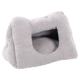 Produktbild von Flamingo Kuschelhöhle für Hunde aus Plüsch in Grau