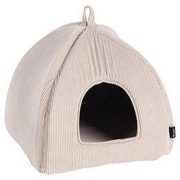 Flamingo Kuschelhöhle Minoe Iglu für Hunde in Beige aus Stoff – Bild 1 von 1