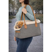 Produktbild von Flamingo Kuzco Hundetasche Braun aus Polyester für kleine Hunde 40x25x29cm