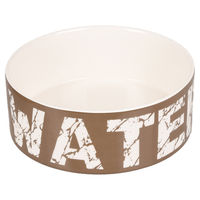 Produktbild von Flamingo Kyra Keramik Futter- und Trinknapf für Hunde in Taupe/Weiß 20,5 cm - 1,5 l