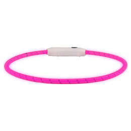Flamingo LED Halsband Leora Rosa reflektierend aus Nylon für Hunde 33-63,5cm – Bild 1 von 3