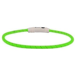 Flamingo LED Halsband Visio Light aus Nylon in Grün mit reflektierender Funktion und wiederaufladbarem Akku – Bild 1 von 1