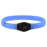 Produktbild von Flamingo LED Halsband Visio Light Jumbo Blau spritzwassergeschützt 35-64cm