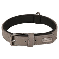 Produktbild von Flamingo Leder Halsband Binti Grau 31/39 cm 20 mm