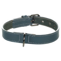 Produktbild von Flamingo Leder Halsband Denver Blau Größe M-L Breite 25 mm