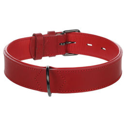 Flamingo Leder Halsband Denver gepolstert und breit Rot Größe XL – Bild 1 von 5