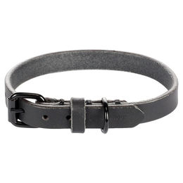 Produktbild von Flamingo Leder Halsband für Hunde Schwarz 29 - 35 cm 15 mm