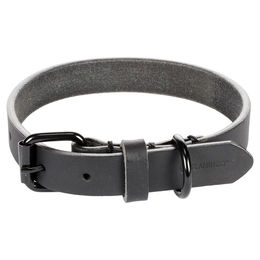Flamingo Leder Halsband Leano Schwarz 31-39 cm 20 mm – Bild 1 von 3