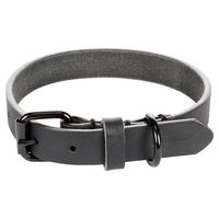 Produktbild von Flamingo Leder Halsband Leano Schwarz 31-39 cm 20 mm