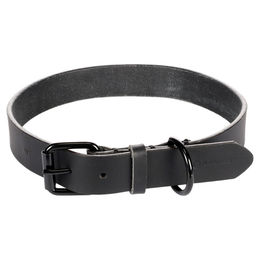 Produktbild von Flamingo Leder Halsband Leano Schwarz 52 - 62 cm 30 mm