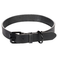 Produktbild von Flamingo Leder Halsband Leano Schwarz 52 - 62 cm 30 mm