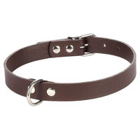 Produktbild von Flamingo Lederhalsband Braun