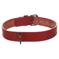 Produktbild von Flamingo Lederhalsband für Hunde in Rot Größe XL mit 30 mm Breite