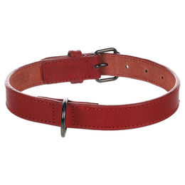 Flamingo Lederhalsband für Hunde Rot Größe L 25 mm Breite – Bild 1 von 6