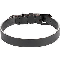 Produktbild von Flamingo Lederhalsband für Hunde Schwarz Größe M 36-44 cm 20 mm
