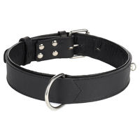 Produktbild von Flamingo Lederhalsband Seattle Schwarz XL 52-64 cm 40 mm