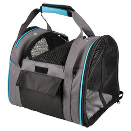 Flamingo Lenie Hunderucksack Transportbox für kleine Rassen Blau 36x32x32cm aus Polyester – Bild 1 von 9