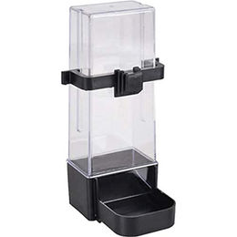 Flamingo Libby Vogeldispenser Futternapf aus Kunststoff Schwarz Transparent – Bild 1 von 2