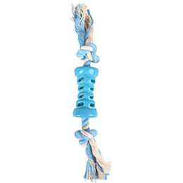 Produktbild von Flamingo Lindo Intelligenzspielzeug für Hühner mit Köcher und Seil in Blau 35cm - 35 cm