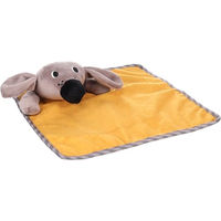 Produktbild von Flamingo Livo Kuscheltuch Flamingo Hundespielzeug für Welpen in Beige Gelb mit Squeaker und Knistergeräusch - 1 Stk.