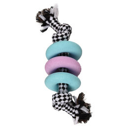 Flamingo Loekie Hundespielzeug TPR Ringe für Welpen Blau Lila 23 cm – Bild 1 von 4