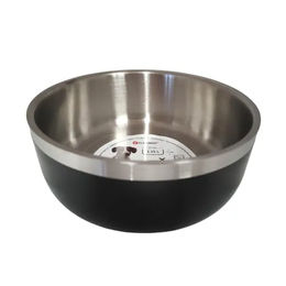 Flamingo Lora Doppelwandiger Futter- und Wassernapf aus Edelstahl Schwarz/Silber - 1150 ml – Bild 1 von 7