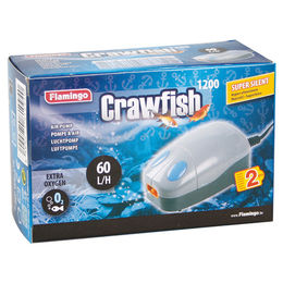 Flamingo Luftpumpe Crawfish 1200 für Aquarien mit 60 l/h und 1,2W in Grau – Bild 1 von 2