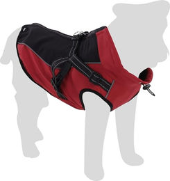 Flamingo Mantel Dexter rot/schwarz mit 50 cm Rückenlänge – Bild 1 von 5