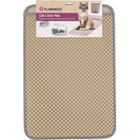 Produktbild von Flamingo Matz Katzenstreu-Matte aus Kunststoff in Beige 50 x 40 x 1,3 cm - 1 Stk.