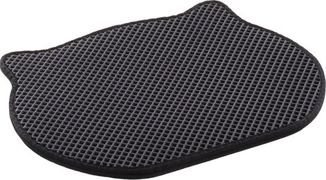 Flamingo Matz Vorleger für Katzentoiletten aus Kunststoff Schwarz 50 x 40 cm – Bild 1 von 9