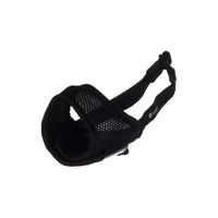 Produktbild von Flamingo Maulband Rolo Maulkorb aus Nylon Schwarz Größe M Nacken 37-69cm Nase 18-21cm