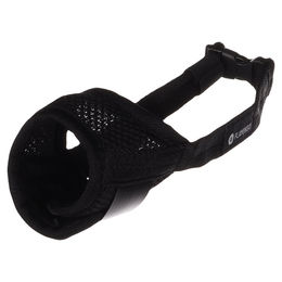 Produktbild von Flamingo Maulkorb Rolo aus Nylon in Schwarz mit Maßen 13-15 cm x 6 cm x 31-51 cm