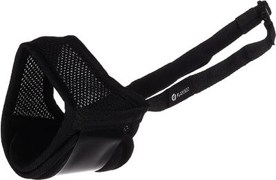 Flamingo Maulkorb Rolo Schwarz XL aus Kunststoff Nacken 45-102 cm Nase 25-27 cm – Bild 1 von 5