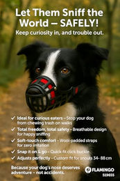 Flamingo Maulkorb Silas für große Hunde in Schwarz Größe XL aus Kunststoff – Bild 1 von 5