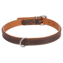Produktbild von Flamingo Memphis gepolstertes Lederhalsband braun 42-50 cm 22 mm