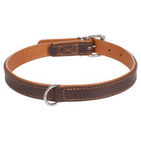 Produktbild von Flamingo Memphis gepolstertes Lederhalsband braun 42-50 cm 22 mm