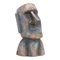 Produktbild von Flamingo Moai Aquariumdekoration aus Kunstharz für Fische in Bunt und Grau