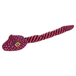 Flamingo Monsjo Hundespielzeug Schlange aus Stoff mit Seil und Quietschefunktion in Rot und Rosa 60cm - 60 cm – Bild 1 von 7